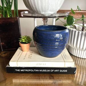Vintage George Scatchard Studio Pottery Cobalt Blue Stoneware Planter